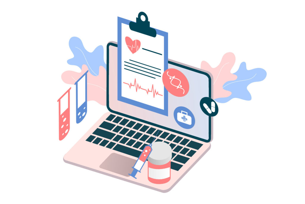 online-pharmacy-app-concept-of-healthcare-drugstore-and-e-commerce-illustration-of-prescription-drugs-first-aid-kit-and-medical-supplies-being-sold-online-via-web-or-computer-technology-free-vector